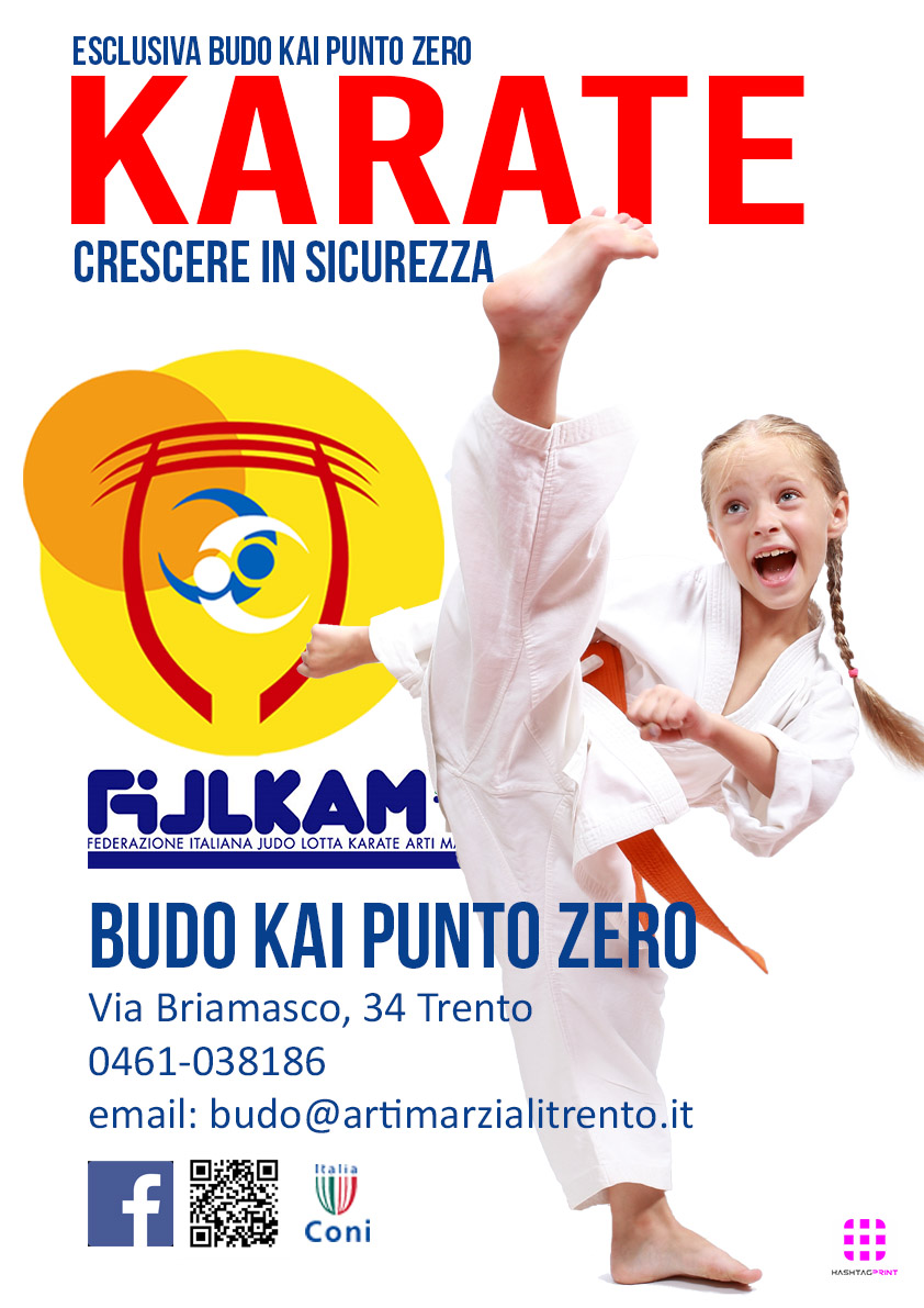 Locandina corsi karate bambini Trento